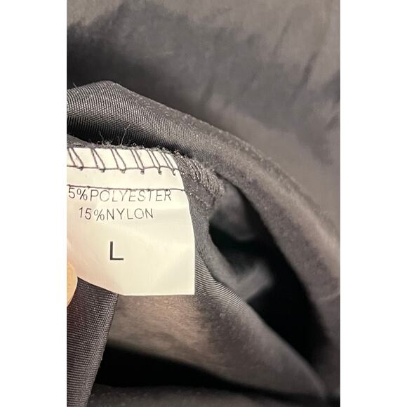 Gray Wide Leg Overalls Jumpsuit Bib Style Sleeveless Size Large - Picture 4 of 5